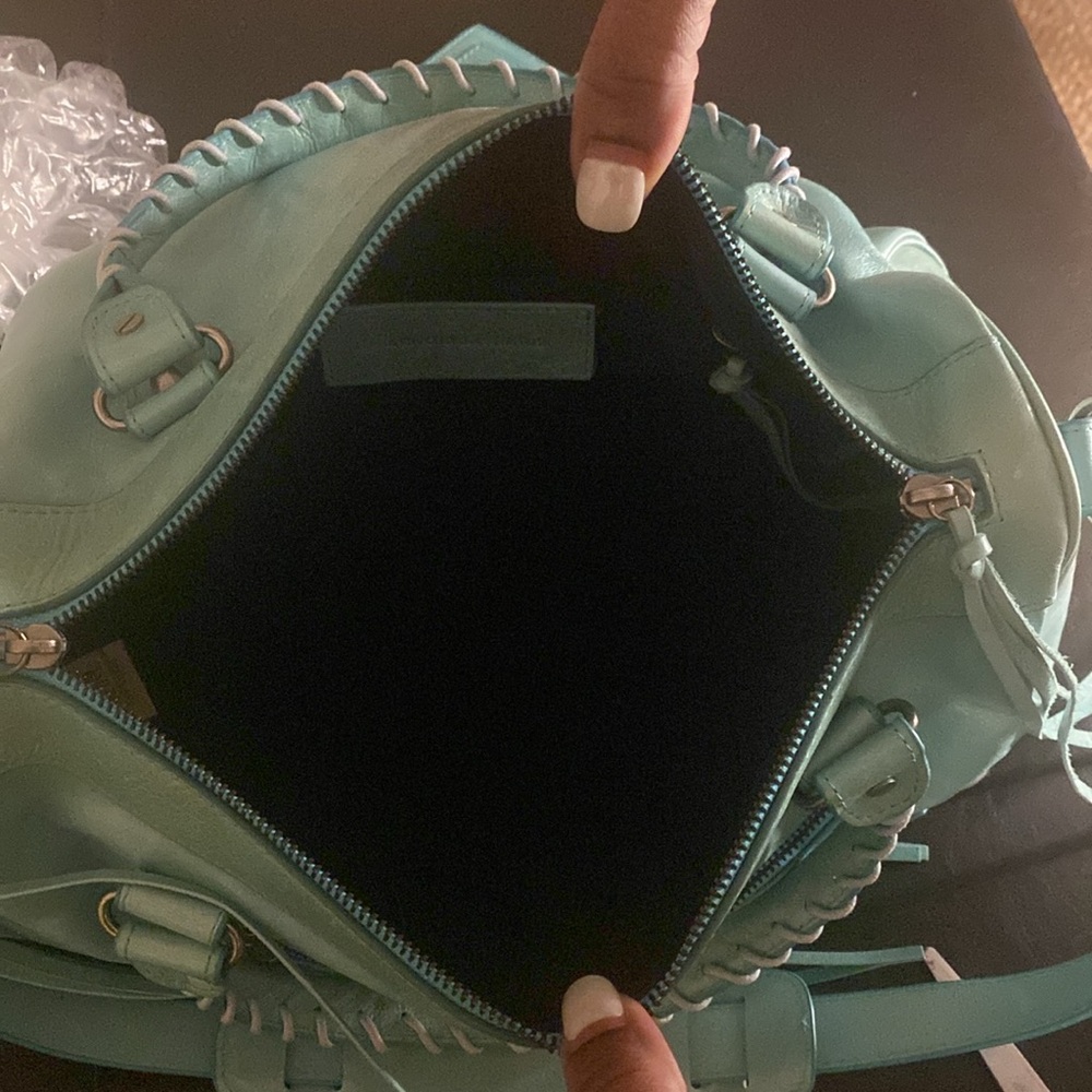 Blue Leather authentic Balenciaga Shoulder Bag with Structured Shape - Picture 2 of 6